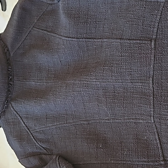 Karl Lagerfeld XL Black short blazer: frayed edges, zipper. EUC. - Picture 4 of 15